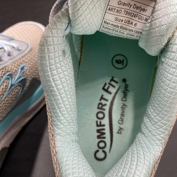 GDEFY Gravity Defyer Mighty Walk Gray/Blue Sneakers Women's Size 6 - Picture 12 of 13